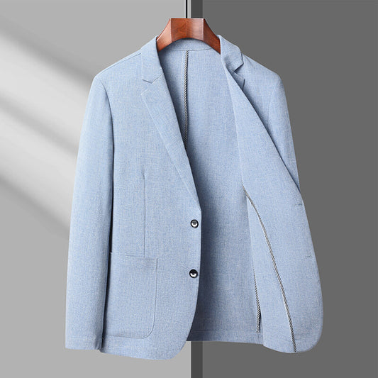Men's Colour-Block Slim-Fit Suit Jacket – All-Season | M–4XL