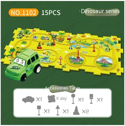 DIY Electric Puzzle Rail Car Track Set — Educational Toy for Kids