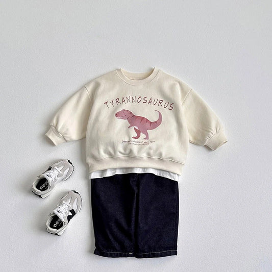 Children's Cartoon Dinosaur Sweatshirt | Boys & Girls Top