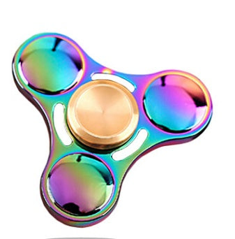 UFO Triangle Leaf Fingertip Gyro | Zinc Alloy | Rainbow