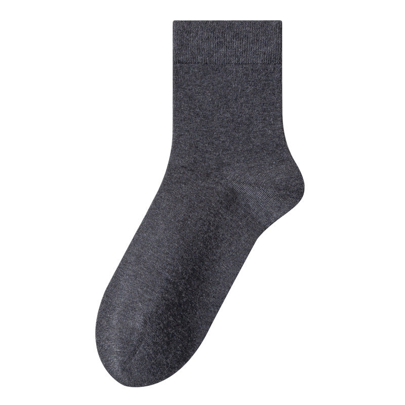 Men's 100% Cotton Mid-Calf Socks – Non-Slip Antibacterial Odour-Resistant 27 Colours