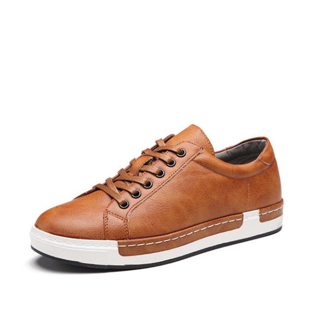 Men's Lace-Up Casual Leather-Look Shoes | PU Upper | EU 38-48