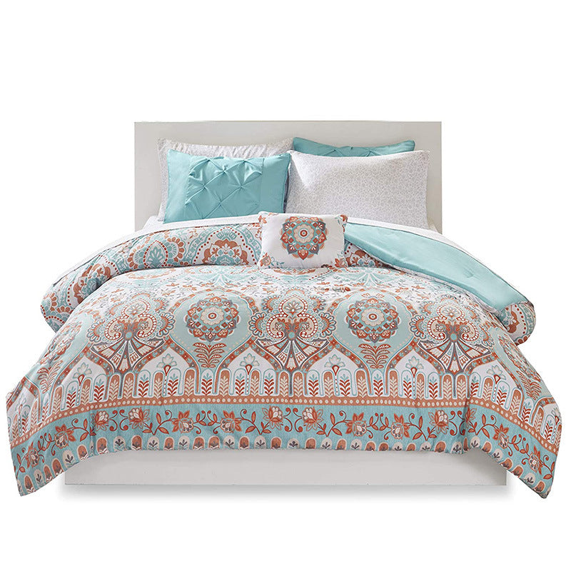 Reactive Print Polyester Bedding Set | 4 Colours & 3 Sizes