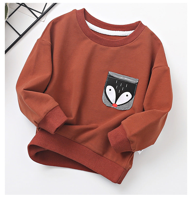 Children's 100% Cotton Long Sleeve Top | Soft Round Neck Kids Sweatshirt