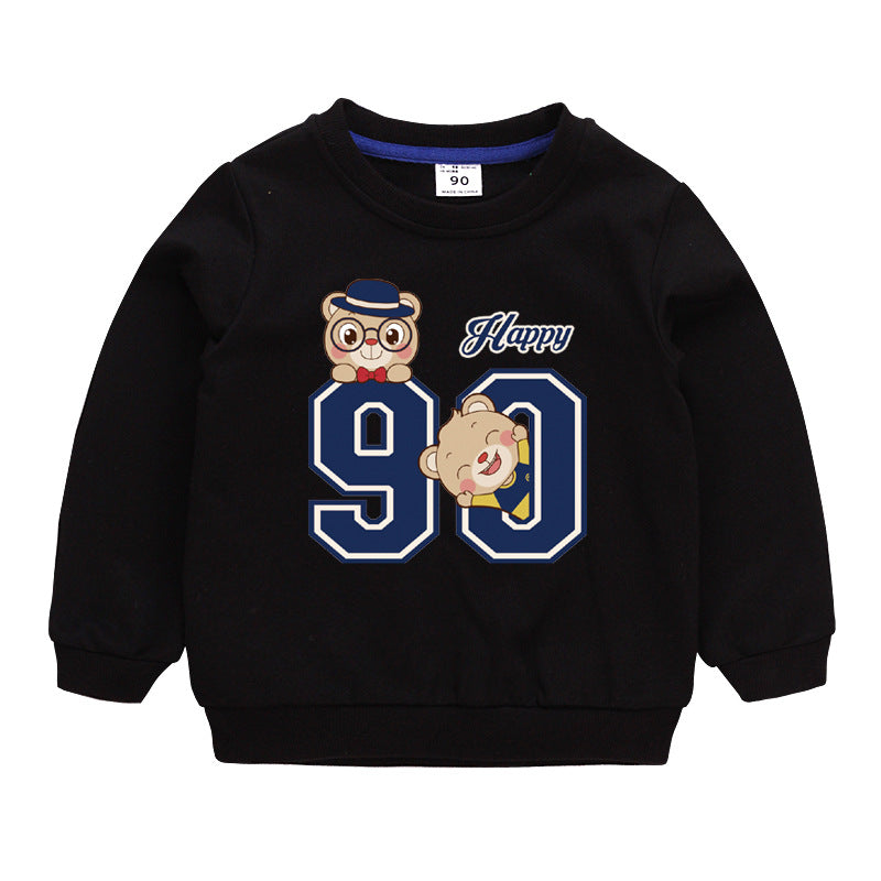 Children's Cartoon Cotton Pullover Sweatshirt | Boys Long Sleeve Top
