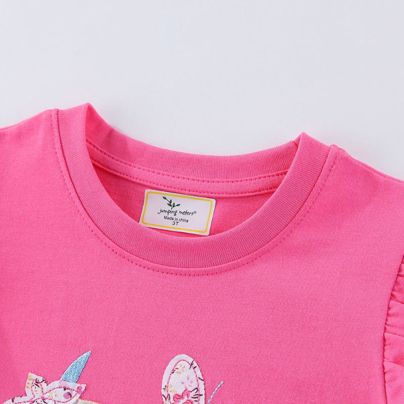 Children's Cotton Embroidered Short-Sleeve T-Shirt