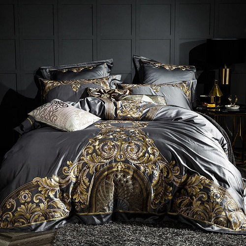 Embroidered Cotton Quilt Cover Set | Double, King & Super King