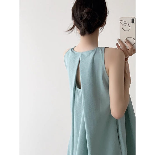 Women's Sleeveless High Waist Maxi Dress | 100% Polyester