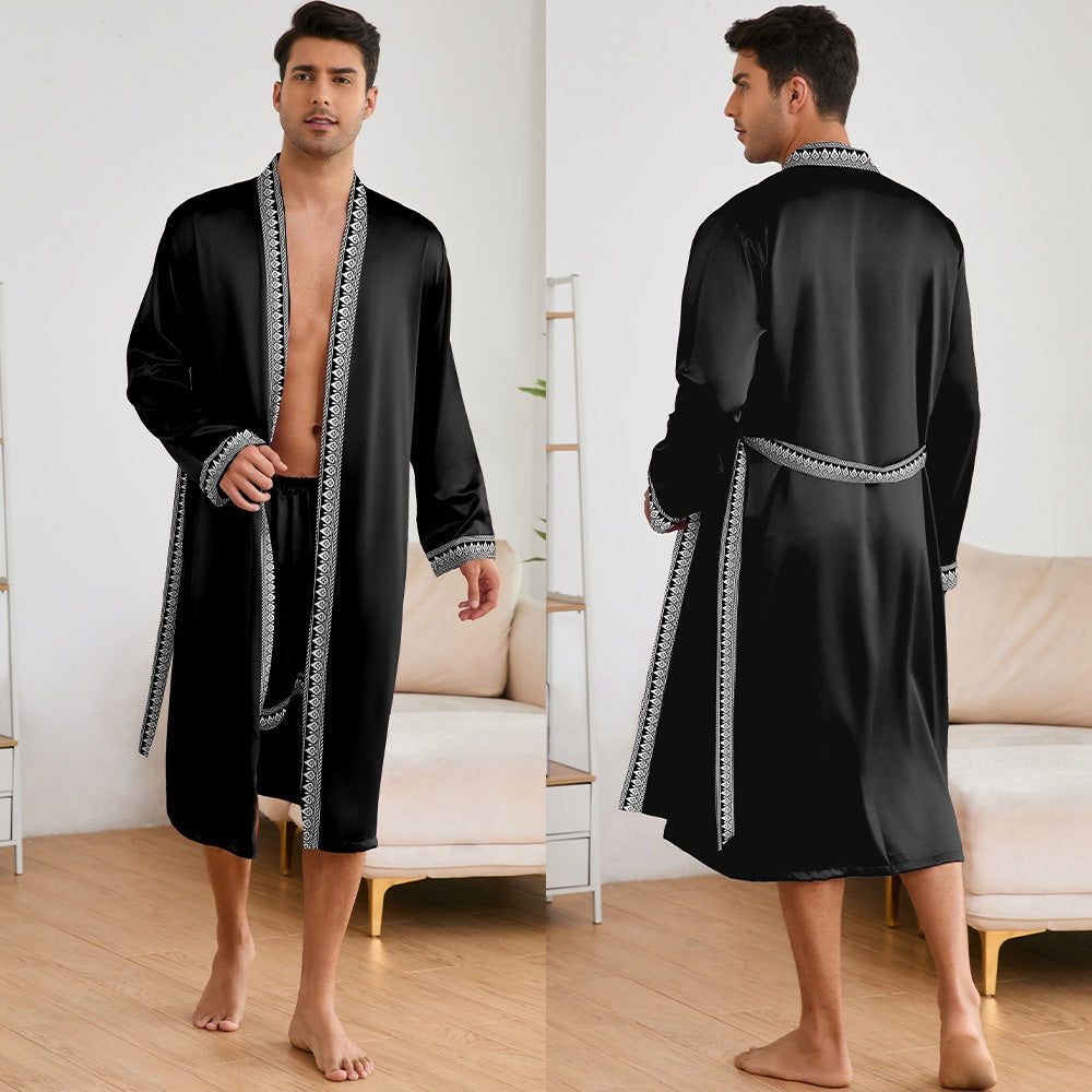 Men's Robe & Shorts Set | Solid Colour Homewear