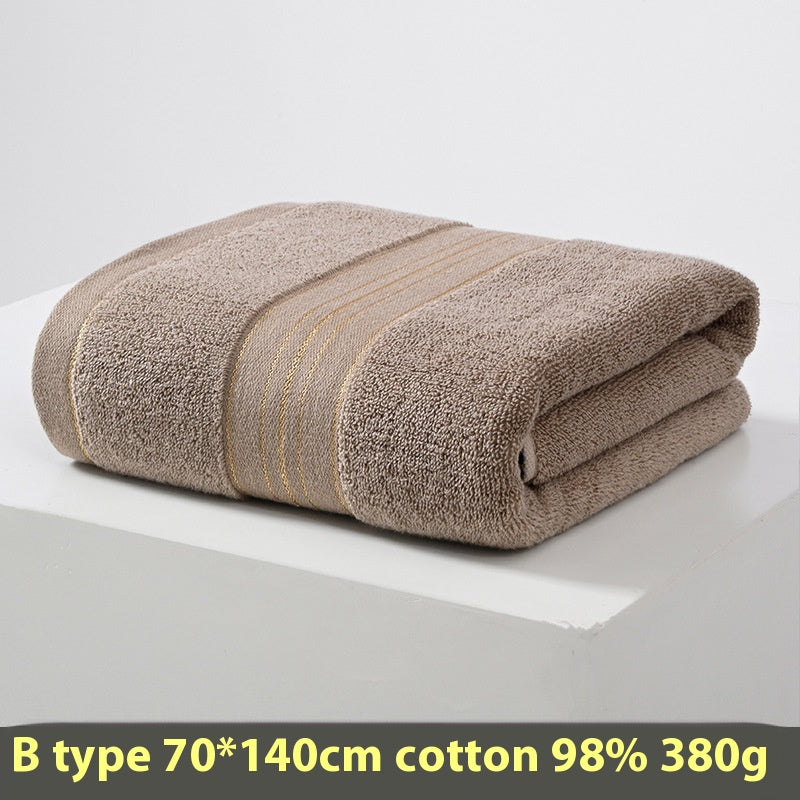 Pure Cotton Bath Towel 70×140cm | Single or Twin Pack | Blue, Yellow & Coffee