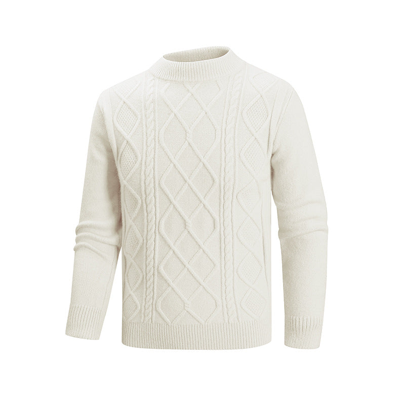 Men's Mock Neck Knit Pullover | Extra Thick Modal Blend | JParker