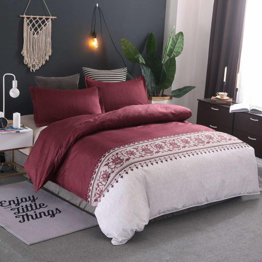 Plain Dye Polyester Duvet Cover Set | 6 Colours