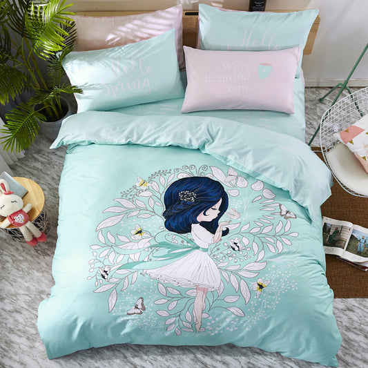 Cartoon Print Cotton Bedding Set 4 Piece | 32 Designs