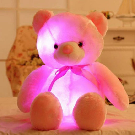 LED Light-Up Teddy Bear Plush Toy - Colour Changing Glow Bear for Kids