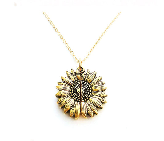 Sunflower Pendant Necklace | Gold, Silver & Rose Gold