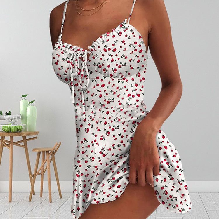 Women's Drawstring Beach Sun Dress