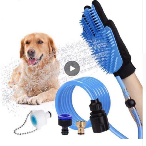 2-in-1 Pet Shower Sprayer & Massage Glove | Handheld Dog Bath Tool