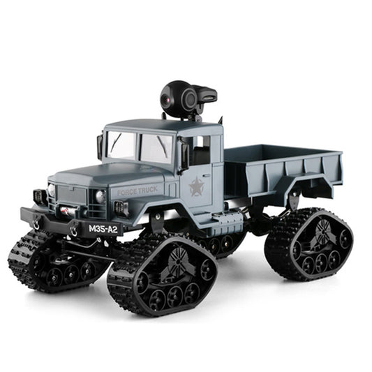 2.4GHz 4WD Military RC Truck – Front Lights, 3kg Load & Camera Option