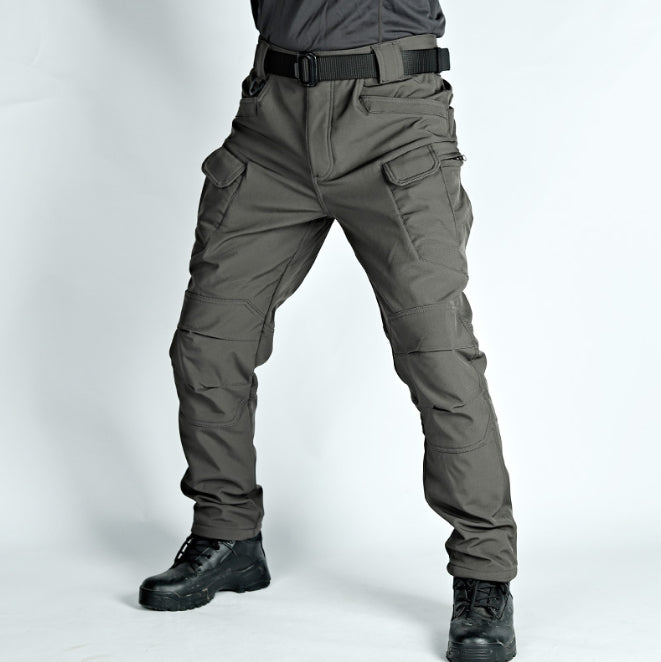 Men's Fleece-Lined Tactical Soft Shell Trousers | Waterproof Winter Pants