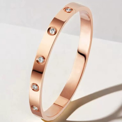 Women's Stainless Steel Bangle | Zircon & Diamond Detail | 9 Styles