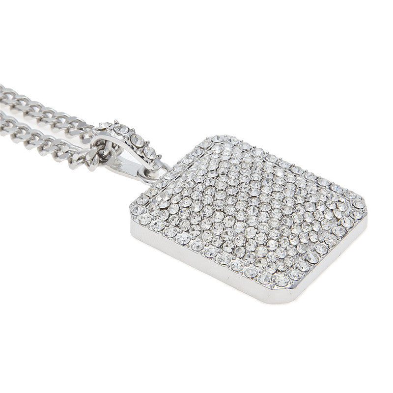 Men's Cuban Chain Necklace Set with Pendant