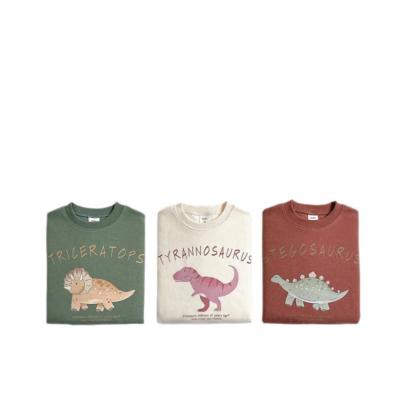 Children's Cartoon Dinosaur Sweatshirt | Boys & Girls Top