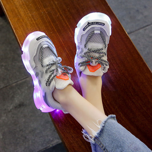 Children's LED Light-Up Trainers | USB Rechargeable Glowing Sneakers
