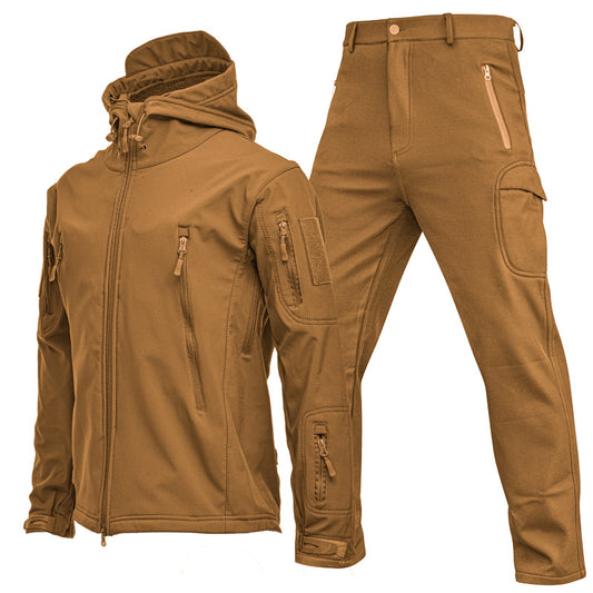 Men's Soft Shell Jacket & Trousers Suit | Waterproof Fleece Lined