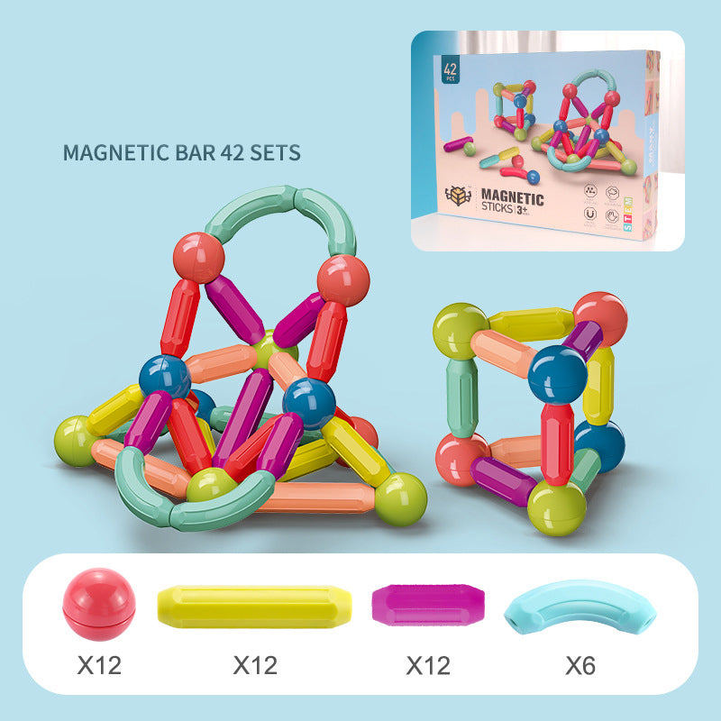 Magnetic Building Blocks Set - STEM Construction Toy for Kids