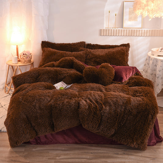 Luxury Thick Fleece Duvet Cover Set | Warm Plush Bedding