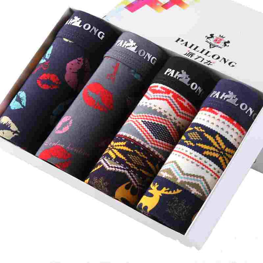 Men's Modal Boxer Briefs 4-Pack Gift Box – 5 Style Sets