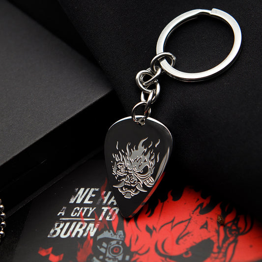 Skull & Spider Titanium Steel Couple Keychain