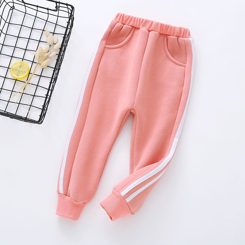 Children's Fleece-Padded Casual Trousers | Warm Kids Pants Ages 3–8