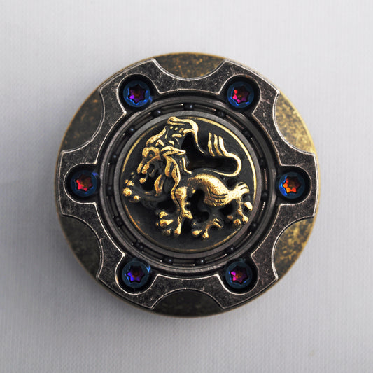Brass Gear Base Thumb Gyro Fidget Toy | Premium EDC Spinning Top