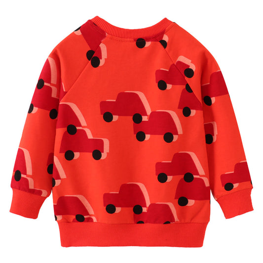 Children's Cartoon Print Cotton Sweatshirt