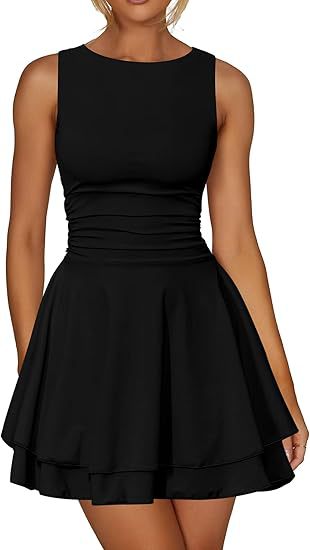 Women's Corset Mini Dress – Sleeveless, High-Waist A-Line | XS–XL