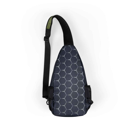 Hex Grid Olive Sling Bag – Tactical Crossbody Chest Pack