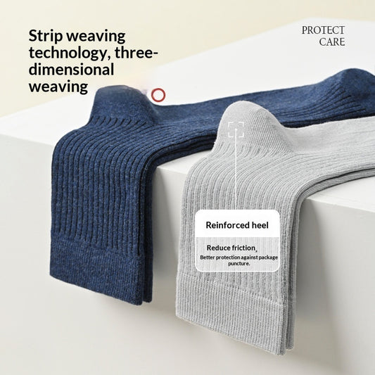 Men's 100% Cotton Mid-Calf Socks – Non-Slip Antibacterial Odour-Resistant 27 Colours