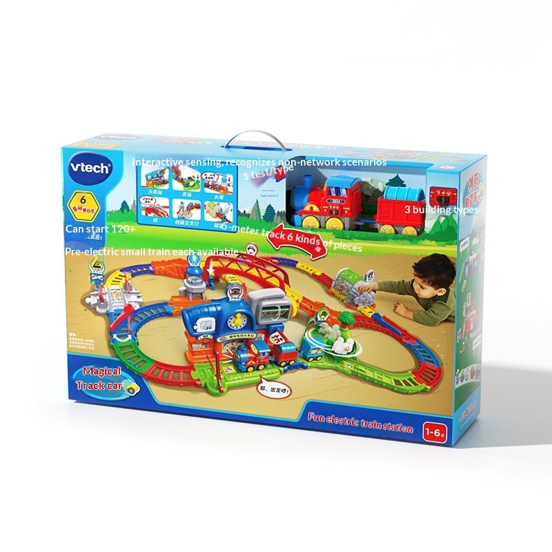 Electric Train Station Building Set with Lights & Music