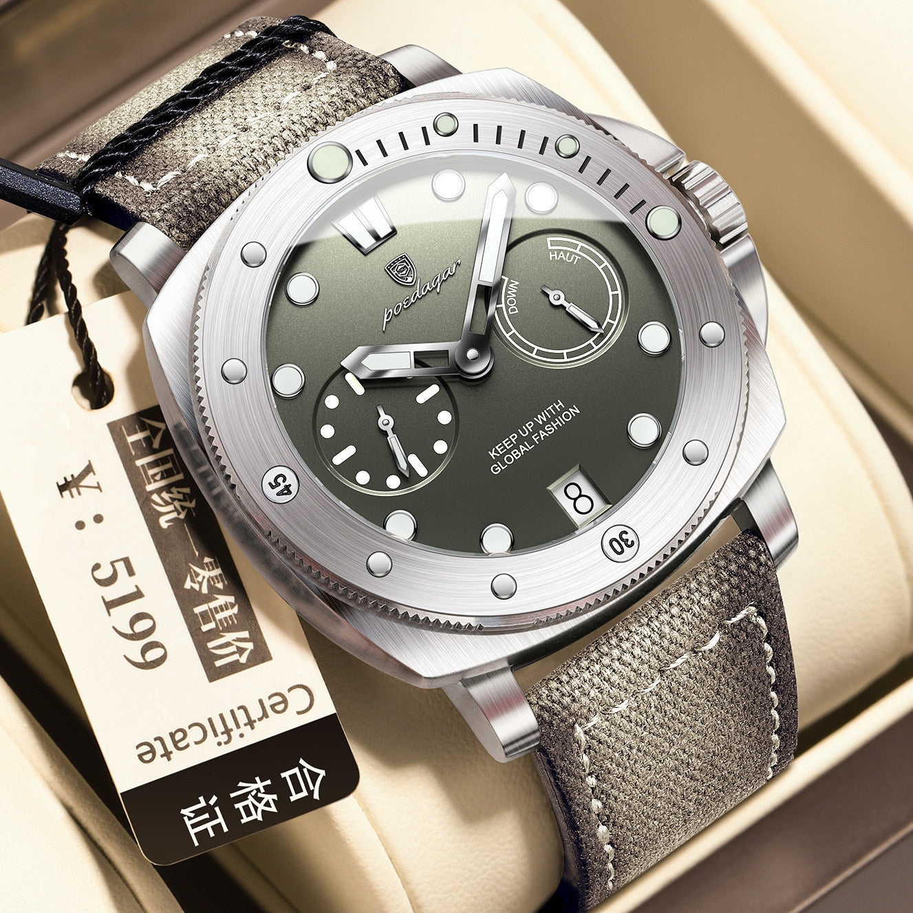 Men's Slim Casual Quartz Watch – Luminous & Waterproof | 5 Styles