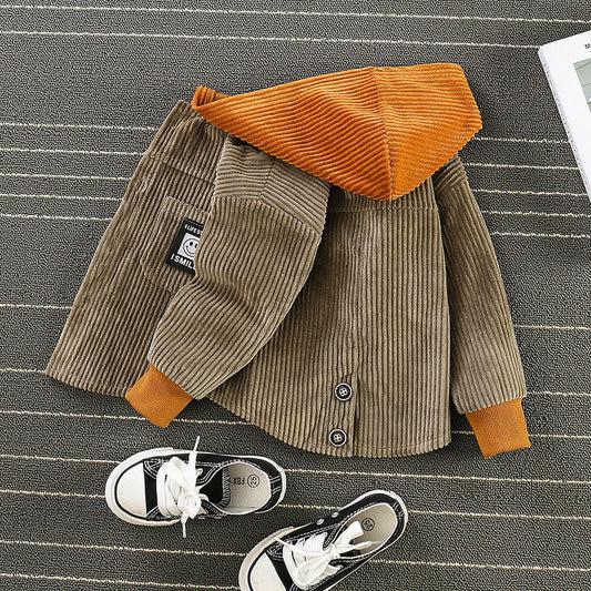 Children's Corduroy Zip-Up Jacket | Casual Outerwear for Boys 80–120cm
