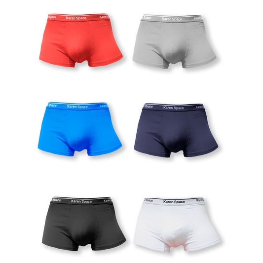 Men's Mid-Rise Cotton Boxer Briefs – U-Pouch Support