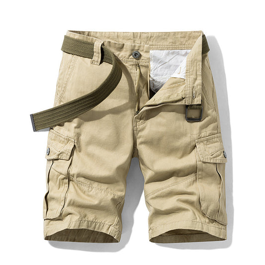 Men's Retro Multi-Pocket Cotton Shorts