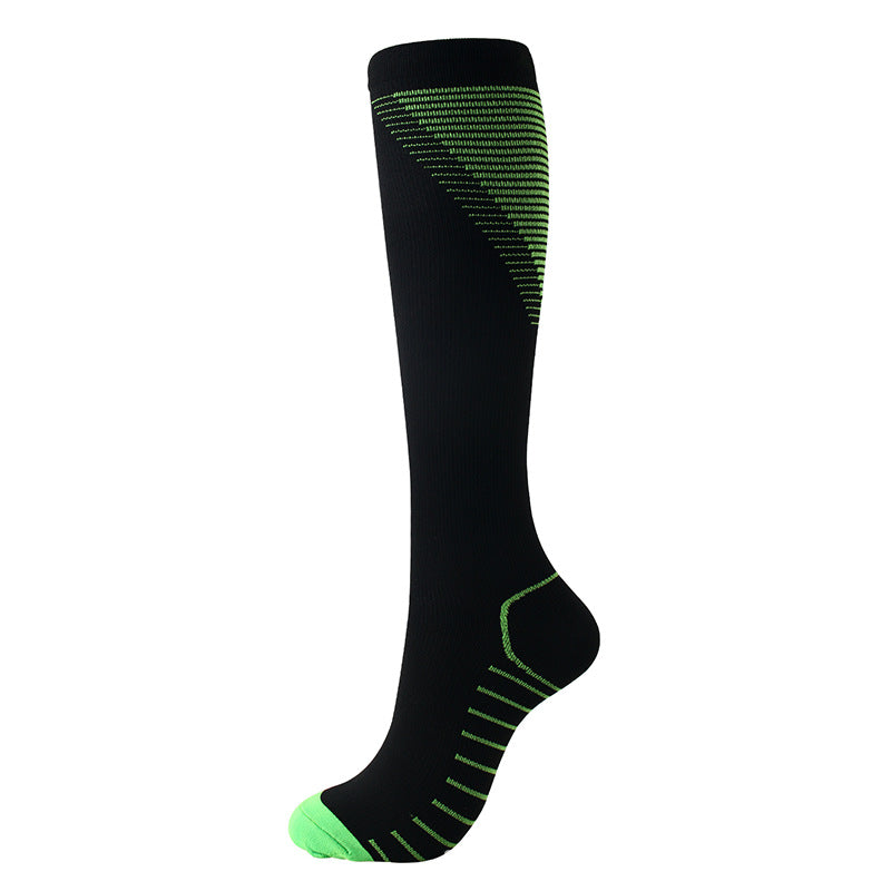 Unisex V-Shape Nylon Compression Socks Mid-Tube S/M L/XL 6 Colours
