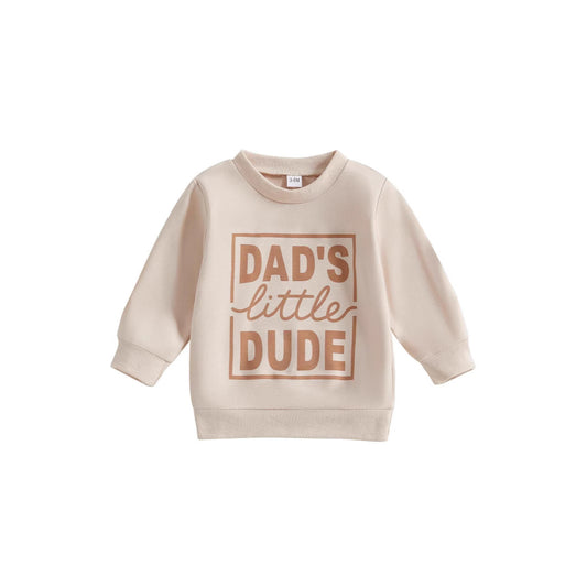 Baby Slogan Print Cotton Long Sleeve Sweatshirt