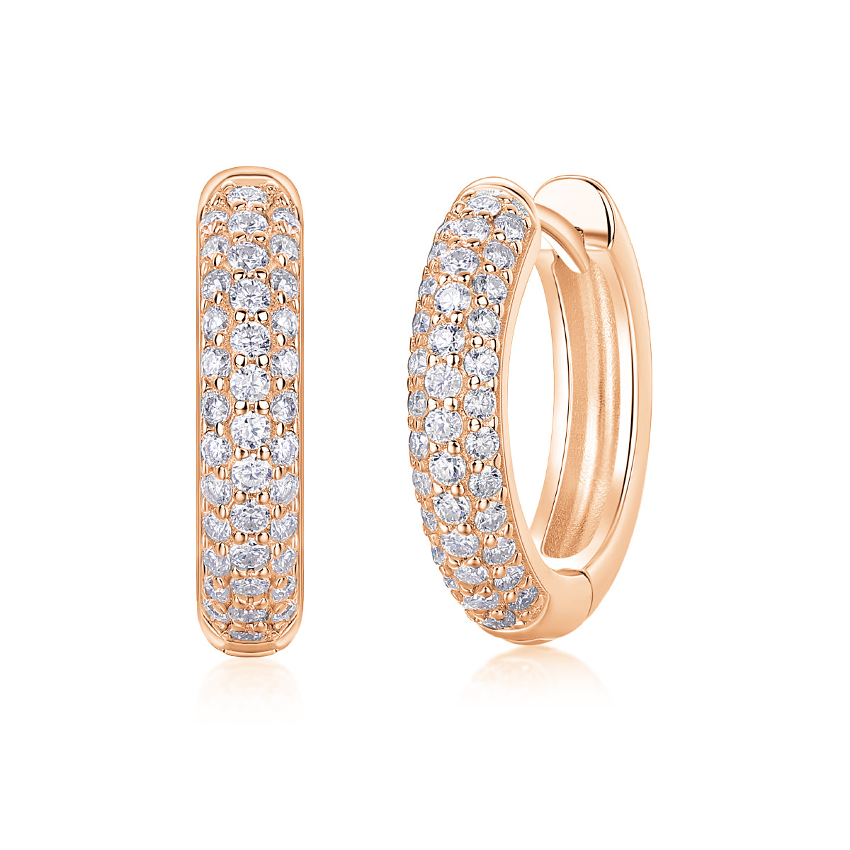 Moissanite 925 Sterling Silver Stud Earrings | Gold, Platinum & Rose Gold | GRA Certified