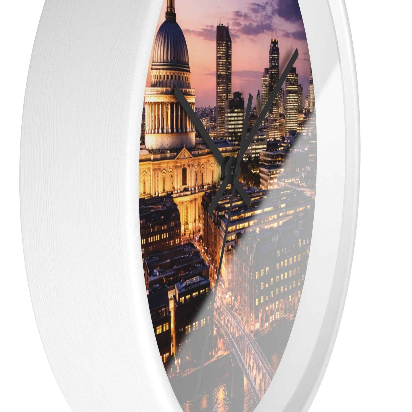London Skyline Wall Clock – St. Paul’s at Dusk Decorative Timepiece