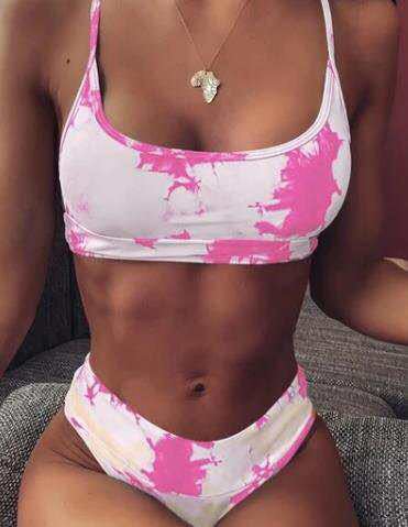 Women's High-Waist Bikini Swimsuit – Quick-Dry & Backless