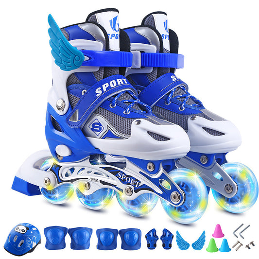 Kids Inline Roller Skates – PU Mesh, EU 26–41