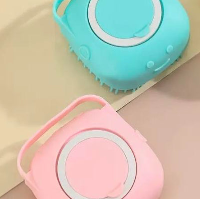 Silicone Pet Bath Massage Brush with Shampoo Dispenser | Dogs & Cats | JParker